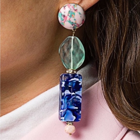 LELE sadoughi colorfu long earrings - Picture 5 of 10
